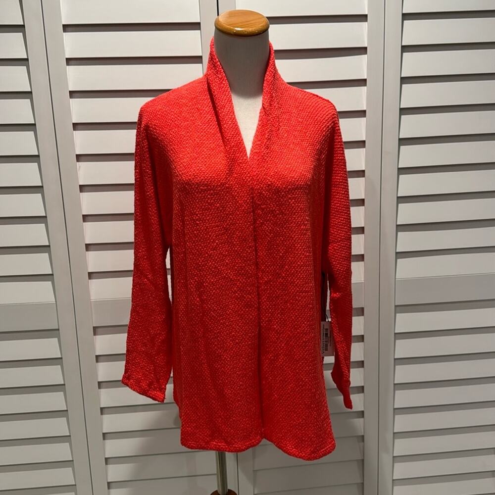 Velvet by Graham & Spencer NWT Dallas Open front Cardigan Hibiscus in size M
